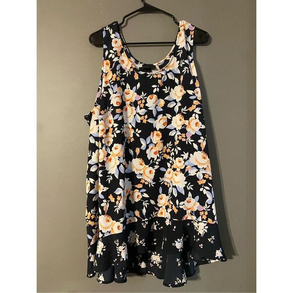 Lane Bryant Floral Scoop Neck Sleeveless Top Size 26 NWOT - Picture 1 of 5